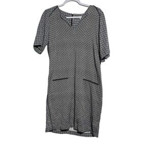 Chic Grey and White Patterned Dress Pockets From Sandwich_ Size EU 42 (US 12)